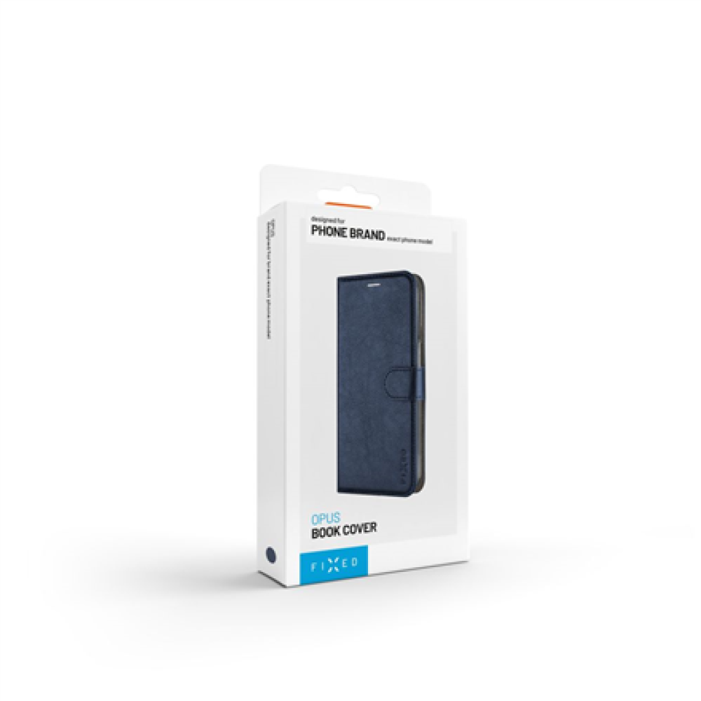 Fixed Opus knygos tipo dėklas Samsung Galaxy A36/A56 5G, odinis, mėlynas